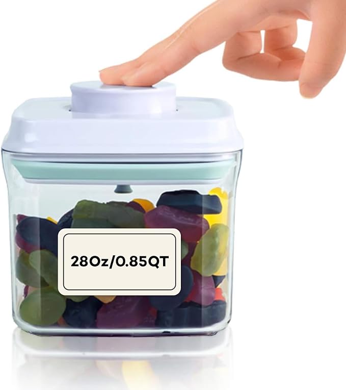 Bop Top Airtight Food Storage Containers with Lid 3.5 Cups / 28 oz | Kitchen Canister Sets | Air Tight Pantry Container | Pop Top Dry Food Storage Containers for Snacks, Sugar, Flour, Baking, Pasta