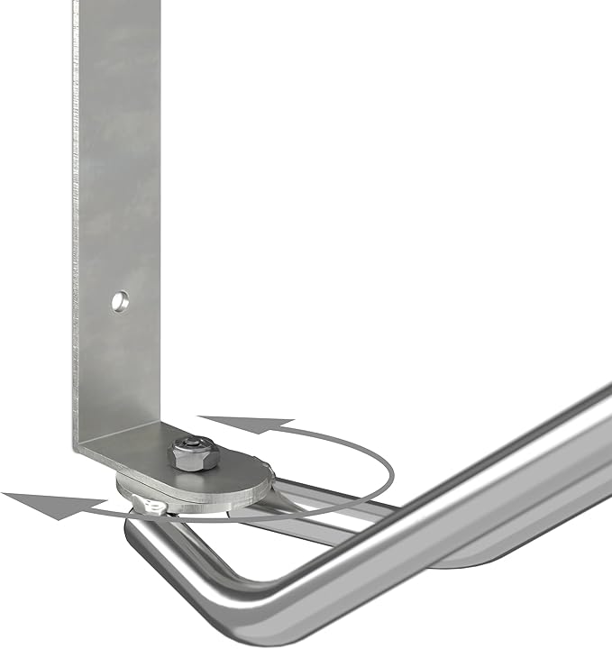 Relaxdays Wall Mounted Carrier 4 Bicycle Parking Brackets Steel 180° Swivel 32.5 x 9 x 29.5 cm Silver, Metal, 4 Supporti