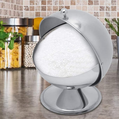 Fdit Stainless Steel Condiment Seasoning Jar Box with Swivel Cover Salt Sugar Container for Kitchen Cooking Tools