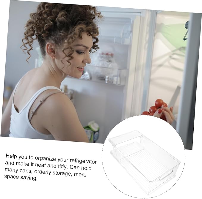 Zerodeko 2pcs Refrigerator Can Dispensers Automatic Rolling Beverage Organizers for Soda Beer and Drinks Transparent Storage Boxes for Fridge and Pantry Keeps Cans Fresh and Visible