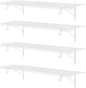 Supforce 4 Pack Closet Shelves with Triangular Brackets, 4FT X 12IN Wall Mounted Wire Shelving Orgnizer for Closet,Laundry Room,Load Up to 150lb, White