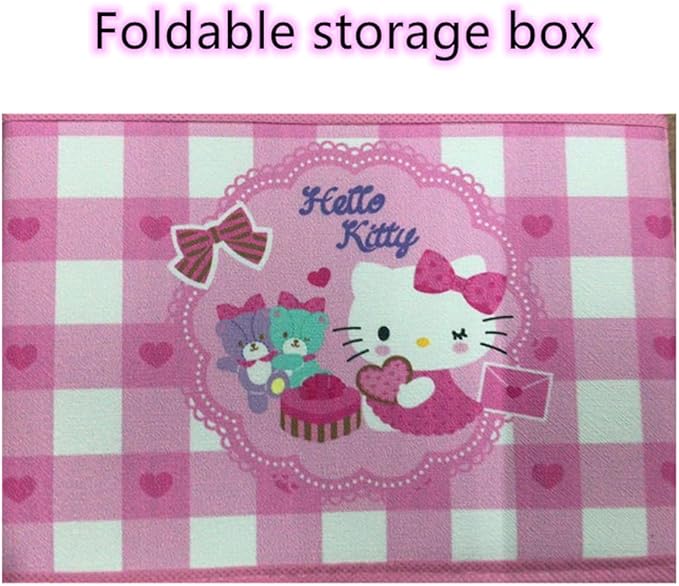 Kerr's Choice Cute Desk Box for Girls - Kawaii Storage Box, Foldable Baskets | Office Desk Room Decoration
