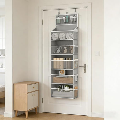 Extra Large Over the Door Shoe Rack and Storage Bag with Reinforced Hooks for Shoes Accessories Items Multiple Notebook
