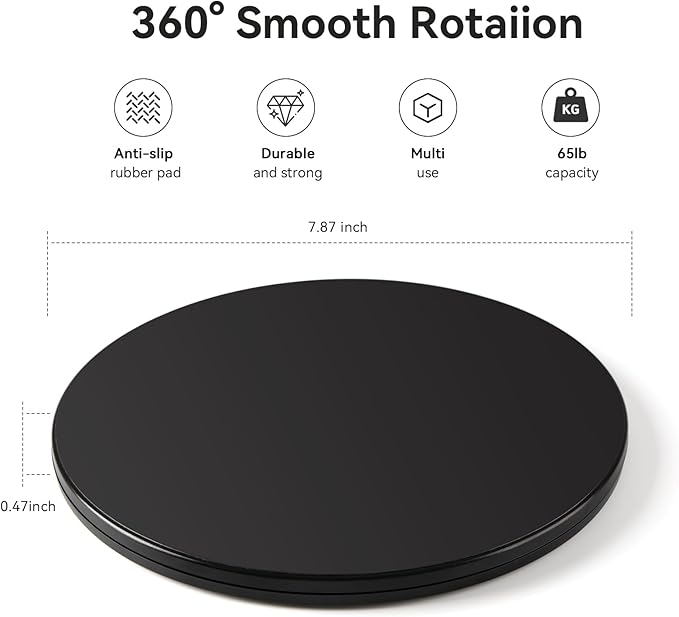 Creality Turntable for 3D Scanner, 3D Scanning Accessories Manual Rotating Platform 7.8in/0.46lb Supports up to 50kg Load for 3D Model 3D Scanning