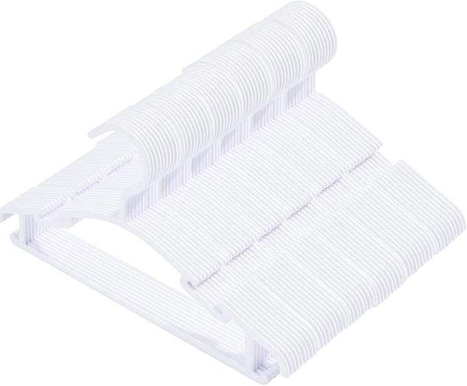 60 Pack White Baby Nursery Closet Hangers,Non-Slip Laundry Infant Pant Hanger for Newborn Clothes Gift,Ultra-Thin Child Coat Hanger for Girl Boy Toddler Kids