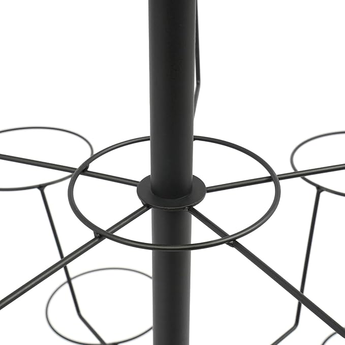 LOYALHEARTDY 7 Tier 35 Hooks Hat Rack Stand, Metal Hat Rack Hat Hangers Freestanding Hat Organizer Rack Display Stand for Wig, Cap, Baseball Hat (Black)