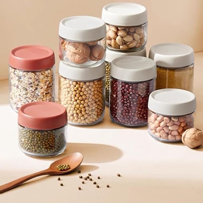 2Pack Overnight Oats Containers with Lids, 16 oz Glass Mason Overnight Oats Jars, Wide Mouth Mason Salad Jars, Airtight Containers for Milk, Cereal, Fruit, Yogurt, Spice Sugar, Salad Dressing