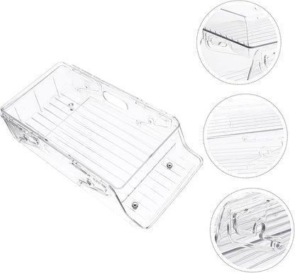 Alipis Double Layer Rolling Soda Can Organizer Refrigerator Drink Rack Can Holder for Home
