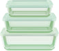 Pyrex Colors Tinted (6-PC Large) Medium/Large Rectangle Food Storage Container Set, Snug Fit Non-Toxic Plastic BPA-Free Lids, Freezer Dishwasher Microwave Safe, 3 Cup, 6 Cup & 11 Cup