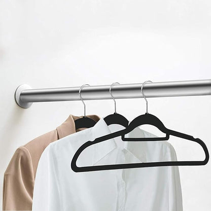 Suit Hangers Ultra Thin Velvet Coat Hangers Non Slip Flocked Clothes Hanger 360°Swivel Hook 100 Pack/Lot，Black