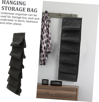 Ciieeo Hanging Shoe Organizer 12 Pockets Multi-layer Storage Bag for Closet and Door Sturdy Fabric Hanging Storage Solution for Shoes Underwear and Accessories