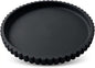 Round Silicone Bathroom Vanity Tray, Decorative Organizer for Soap, Perfume, Candle, Kitchen Countertop, Coffee Table Decor (Black, 9")