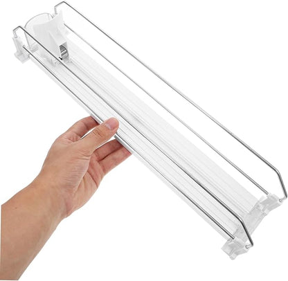 SOLUSTRE Beverage Organizer for Fridge Touchless Drink Pusher Glide Rack Soda Can Holder Capacity Storage