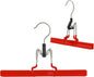Mawa by Reston Lloyd Non-Slip Space Saving Clothes Hanger with Clamp for Pants and Skirts, Style M/26, Set of 2, Red