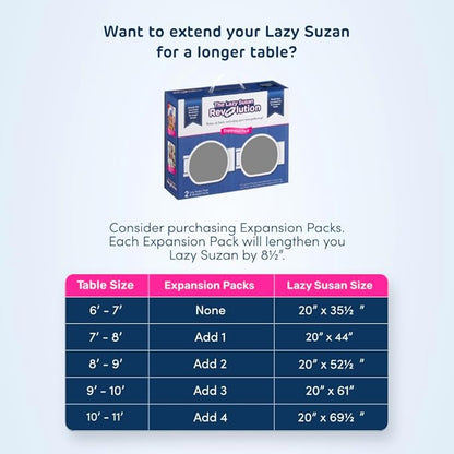 Light Gray - Expansion Pack - 2 Straight Tracks and 2 Trays. Does not Work Without the Lazy Susan Revolution Full Set (Sold Separately).