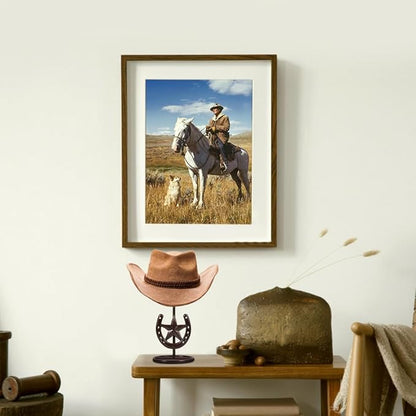 Cowboy Hat Rack Cowboy Hat Stand, Hat Display, Western Horseshoe Decor, Desk Hat Stands for Fedora, Sun Hats,Straw Hats, Cowboys Gifts for Men (2 Pack Red Bronze)