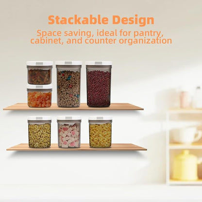 LANGMINGDE Airtight Food Storage Containers, 1.6 QT Coffee Canister Set with Magnetic Scoop, BPA Free, Ideal for Coffee, Spices, Herbs, Candy & Snacks, Keeps Freshness, Easy to Clean, 2 Pieces
