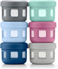 Ello Reusable Condiment Containers with Screw-on Leak Proof Lid | Perfect for Salad Dressing Sauce Dips Lunchbox Picnic Travel Bento Box | BPA-Free | Dishwasher Safe
