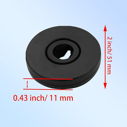 4 Pcs Black 2 inch Acrylic Lazy Susan Rotating Turntable Organizer Bearings - Round Swivel Plate for Spice Rack, Table, Cake, Kitchen Pantry