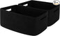 OIAHOMY Storage Basket for Shelves, Closet Cube Storage Bins Baskets for Clothes Blanket Towels, Baby Nursery, Toy Baskets Box, Woven Rope Basket, 15.75 * 11.81 * 7.09 IN, 2 Packs Black