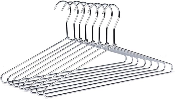 Quality Hangers 16 Pack Stainless Steel Wire Hangers - Ultra Thick 4mm Metal Hangers & Wire Coat Hangers, Seamless Non-Welded Design for Heavy-Duty Closet Organization