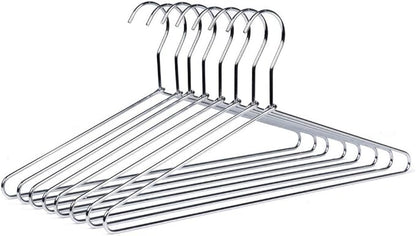Quality Hangers 16 Pack Stainless Steel Wire Hangers - Ultra Thick 4mm Metal Hangers & Wire Coat Hangers, Seamless Non-Welded Design for Heavy-Duty Closet Organization