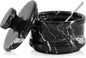 Radicaln Marble Salt Cellar with Lid 4" Inch Black Handmade Table Salt Container & Sugar Bowl For Kitchen Countertop, Ideal Salt Dish & Salt Jar for Celtic Salts
