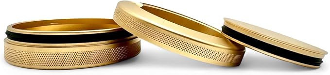 Get Bucked | Metal Container for Zyn, Premium Aluminum Can & Rugged Pouch Holder | Extra Capacity, Knurled Grip & Used Pouch Storage | EDC (Champagne Gold)