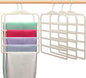 Closet Organizers and Storage,5 Pack Velvet Pants-Hangers-Space-Saving,Non Silp 5 Tier Organization-and-Storage Clothes-Hanger for College-Dorm-Room-Essentials,Closet-Organizer for Jeans Scarf Hanger