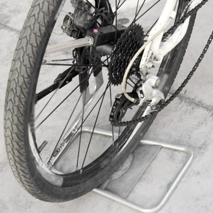 Bike Kickstand Non-Slip Display Bike Stand Foldable Metal Parking Rack Silver Non-Slip Rack Foldable Stand Portable Mountain