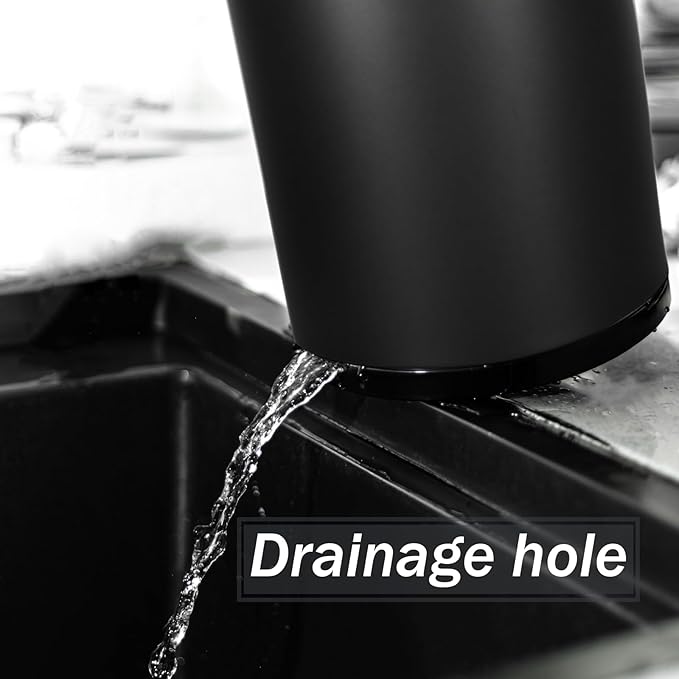 Kitchen Utensil Holder for Countertop 360° Rotating Utensil Caddy Extra Large Utensil Crock Cooking Utensil Holder for Kitchen Counter (Black)