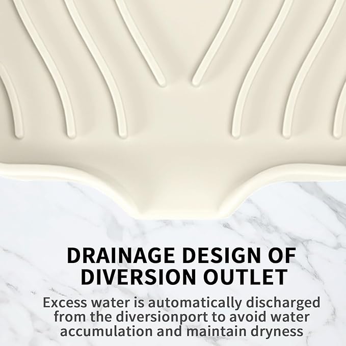 2 Pack Silicone Soap Dish with Drain, Self Draining Bar Soap Holder for Shower, Silicone Dish Soap Tray, Bathroom and Kitchen Sink Organizer, Beige