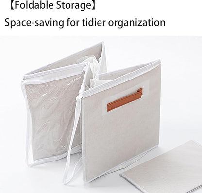 (2 Pack) Shoe Organizer for Closet, Shoe Storage Bins Foldable Shoe Storage Box Containers with Clear Cover and Sturdy Handles,Shoe Rack for Closet Storage for Sneakers Heels Slippers (Gray Large)