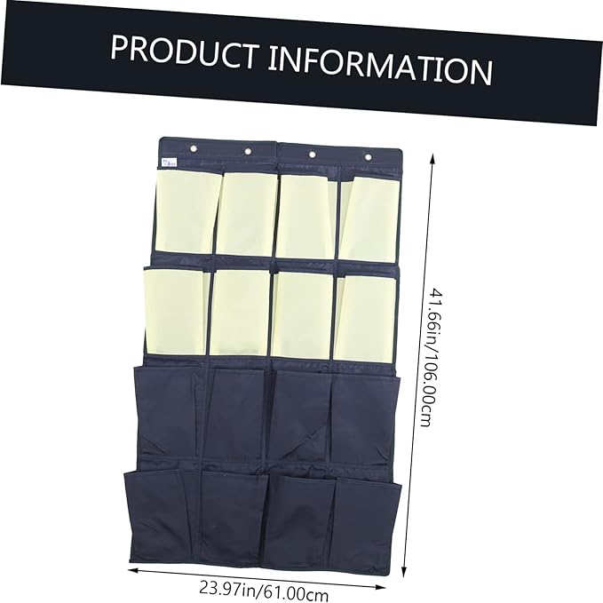 IMIKEYA Hanging Shoe Organizer Bag Oxford Over the Door Shoe Storage Pouch with Tear Resistant Design for Closet and Wall Blue Yellow