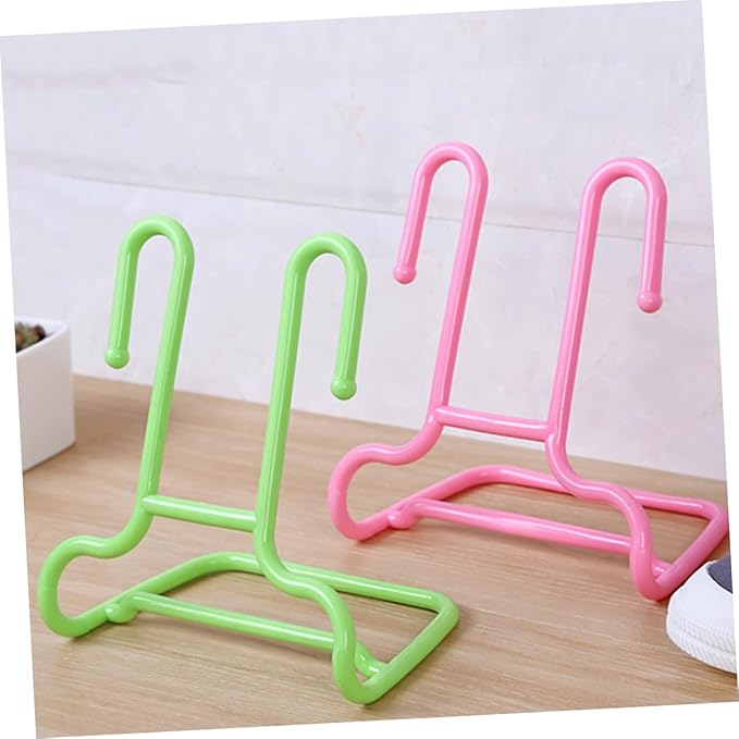 2 pcs Shoe Organizer Rack Space Saving Hanging Design for Bedroom Closet Entryway Material for Drying Shoes Pink