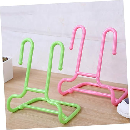 2 pcs Shoe Organizer Rack Space Saving Hanging Design for Bedroom Closet Entryway Material for Drying Shoes Pink