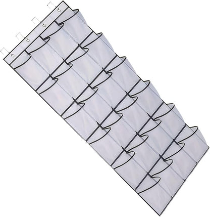Over the Door Shoe Organizer for Bedroom Door with Multiple Pockets - Hanging Shoe Storage Bag Caddy