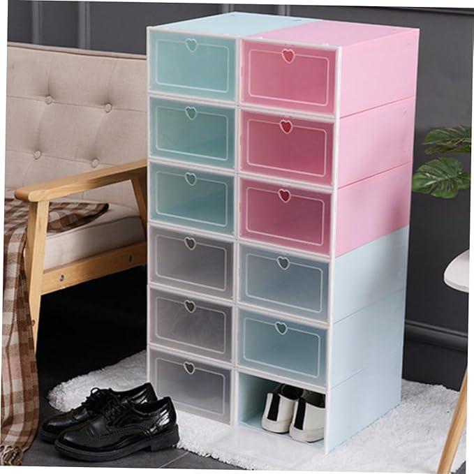 4pcs Sneaker Containers Disassembled Storage Boxes over The Door Shoe Storage Organizer