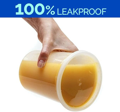 Healthy Packers Food Storage Containers with Airtight Lids - Clear Plastic Food Storage Jars - BPA Free| Leakproof - Microwaveable - Reusable - Dishwasher & Freezer Safe (8oz, 16oz, 32oz) 36 Pack