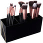 Super Z Outlet Cosmetic Makeup Organizer for Lipstick, Eyeliner Brushes, Lip Pencil Display Rack 3 Slot Vanity Top Holder (Black Gold)