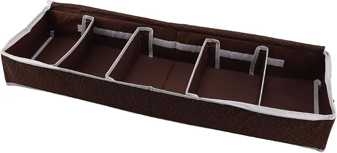 Under Bed Shoe Organizer Compartmentalized Container Box with Charcoal for Home Closet Storage