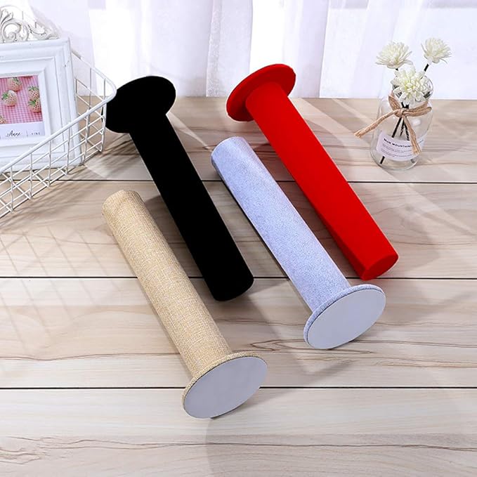GSHLLO Vertical Tower Hair Tie Scrunchie Organizer Holder Bracelet Display Stand Holder Rack Black Velet