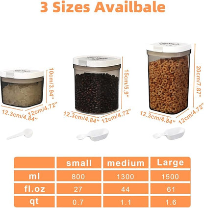 LANGMINGDE Airtight Food Storage Containers, 1.6 QT Coffee Canister Set with Magnetic Scoop, BPA Free, Ideal for Coffee, Spices, Herbs, Candy & Snacks, Keeps Freshness, Easy to Clean, 2 Pieces