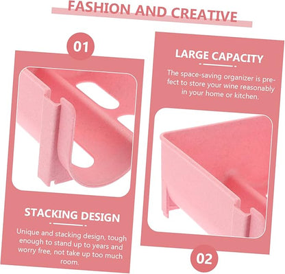 4pcs Material Drawer Storage Rack Soda Can Organizer Stackable Wine Storage Rack Easy to Use Kitchen