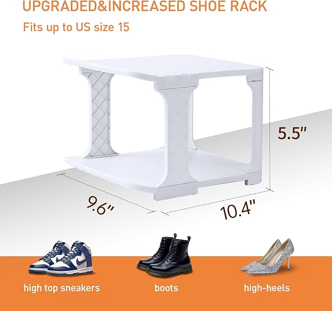 5 Tiers Vertical Shoe Rack, Narrow Free Standing Shoe Storage Organizer for Entryway and Small Closet, Stackable Shoe Holder Shelf Stability DIY, Grey