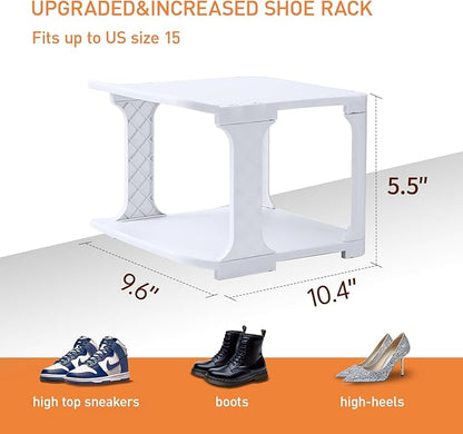 5 Tiers Vertical Shoe Rack, Narrow Free Standing Shoe Storage Organizer for Entryway and Small Closet, Stackable Shoe Holder Shelf Stability DIY, Grey