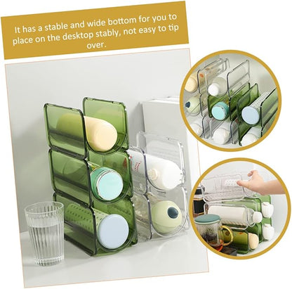 PRETYZOOM 2pcs Multi-Layer Cup Holder Bottle Organizer for Cabinet Water Bottle Organizer Rack Stackable Wine Holder