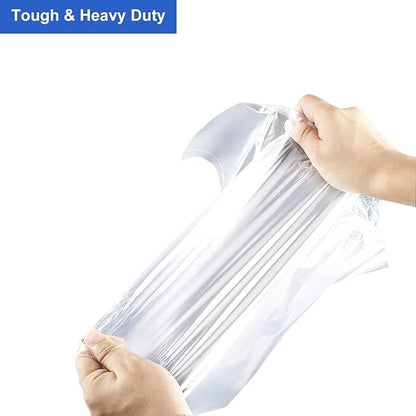 LabelMore 12'' x 16'' Plastic Produce Bags on a Roll, Clear, Food Storage Bags for Bread, Vegetable, Fruits and Meat, 350 Bags/Roll