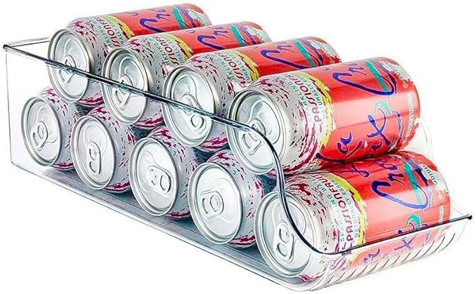 Stacking Can Dispenser，Soda Can Organizer for Pantry,Soda Can Drink Organizer Dispenser for Refrigerator Fridge Pantry，Refrigerator Organizers and Storage Sack Canning Racks，1 Pack