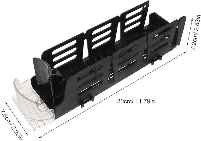 Drink Organizer for Fridge: Single Row Fridge Soda Can Organizer - Self Pushing Soda Dispenser - Holds Up to 4 Cans Beverage